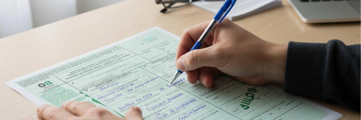 Cómo completar un Formulario 08